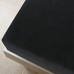 vidaXL Draps-housses Jersey 2 Pièces Noir 140x200 cm Coton