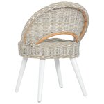 vidaXL Chaise de canapé rotin kubu blanc