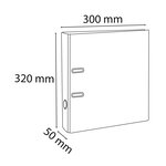 Classeur À Levier Prem'touch Intérieur Et Extérieur En Polypropylène - Dos 50mm - A4 Maxi. - Vert Anis - X 10 - Exacompta