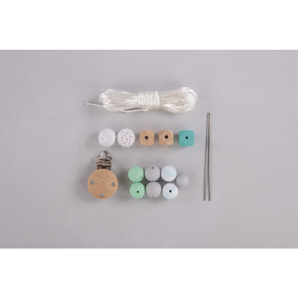 Kit: Chaînette de sucette  menthe  15 pièces  Boite