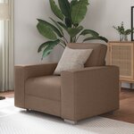 Fauteuil vidaXL Marron 59 cm en Tissu