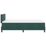Lit à ressorts vidaXL avec matelas vert foncé 120x200 cm en velours