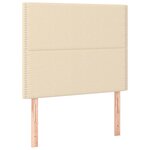 vidaXL Sommier à lattes de lit avec matelas Crème 90x200 cm Tissu