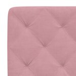 vidaXL Cadre de lit avec tête de lit Rose 140x190 cm Velours