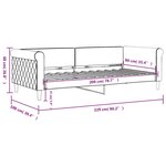 vidaXL Lit de repos sans matelas gris clair 90x200 cm velours