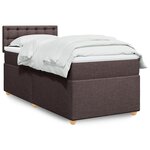 vidaXL Sommier à lattes de lit avec matelas Marron foncé 100x200 cm