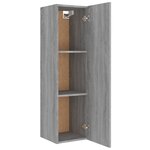 vidaXL Ensemble de meubles TV 4 Pièces Sonoma gris Bois d'ingénierie