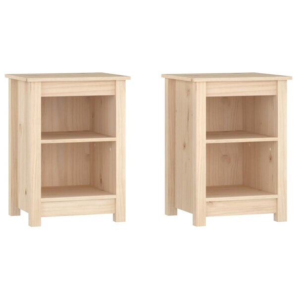 vidaXL Tables de chevet 2 Pièces 40x35x55 cm Bois de pin solide