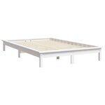 vidaXL Cadre de lit sans matelas blanc 140x200 cm bois massif