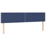 vidaXL Sommier à lattes de lit avec matelas Bleu 200x200 cm Tissu
