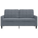 vidaXL Canapé à 2 places Gris foncé 140 cm Velours