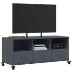 vidaXL Meuble TV anthracite 100 5x39x43 5 cm acier laminé à froid