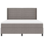 Lit Box Spring vidaXL avec Matelas & LED Taupe 180x200 cm Tissu