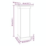 vidaXL Support à fleurs 40x40x90 cm Bois de pin solide