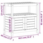vidaXL Table de rempotage avec étagères marron bois massif de pin