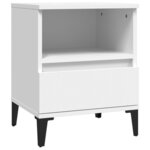 vidaXL Tables de chevet 2 Pièces Blanc 40x35x50 cm