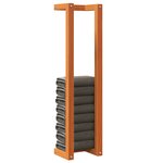 vidaXL Porte-serviette marron cire 23x18x90 cm bois de pin massif