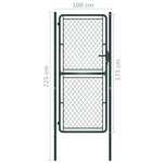 vidaXL Portillon Acier 100 x 175 cm Vert