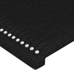 vidaXL Tête de lit à LED Noir 183x16x78/88 cm Tissu