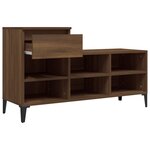 vidaXL Armoire à chaussures Chêne marron 102x36x60cm Bois d'ingénierie