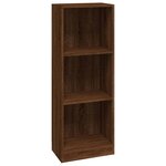 vidaXL Bibliothèque 3 niveaux Chêne marron 40x24x109cm Bois ingénierie