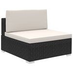 Salon de jardin meuble d'extérieur ensemble de mobilier 8 pièces avec coussins résine tressée noir 02_0017764
