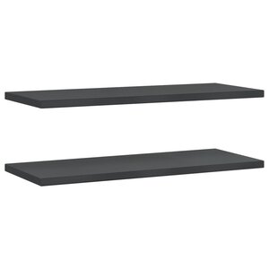 vidaXL Étagères murales 2 Pièces 100x40x3 cm noir acier inoxydable