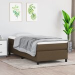 vidaXL Sommier à lattes de lit avec matelas Marron foncé 90x190 cm