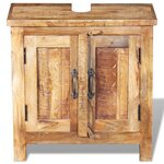 vidaXL Meuble toilette+miroir et 2 armoires latérales Bois de manguier