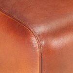vidaXL Banc saut de cheval 38 cm marron cuir véritable et manguier