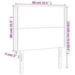 vidaXL Têtes de lit 2 Pièces Rose 80x5x78/88 cm Velours
