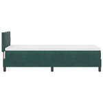 Lit Box Spring vidaXL avec Matelas & LED Vert Foncé 80x200 cm Velours
