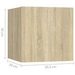 vidaXL Ensemble de meuble TV 7 Pièces Chêne sonoma Bois d'ingénierie