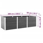 vidaXL Lit surélevé de jardin Gris 300x50x91 cm WPC