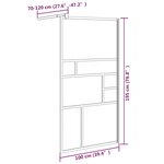 vidaXL Paroi de douche 100x195 cm ESG Verre Blanc