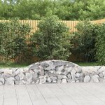 vidaXL Paniers à gabions arqués 13 Pièces 300x30x40/60 cm fer galvanisé
