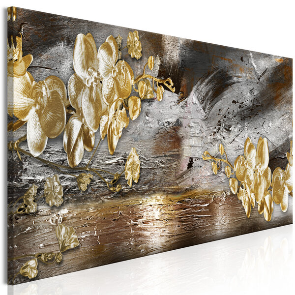 Tableau - golden garden (1 part) narrow l x h en cm 90x30