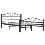 vidaXL Cadre de lit sans matelas noir métal 120x200 cm