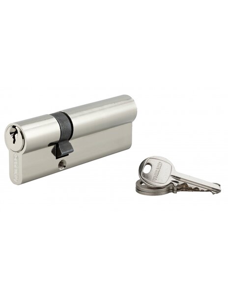 THIRARD - Cylindre de serrure double entrée SA  30x60mm  anti-arrachement  nickel  vis 45mm 3 clés
