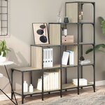 vidaXL Bibliothèque chêne sonoma 122x30x132cm bois ingénierie et métal