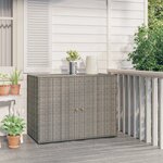 vidaXL Armoire de rangement jardin Gris 100x55 5x80 cm Résine tressée