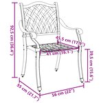 Chaises de jardin vidaXL 2 Pièces en aluminium moulé  blanches