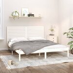 vidaXL Cadre de lit Blanc Bois massif 200x200 cm