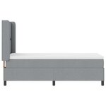Lit à ressort vidaXL avec matelas et lumière LED gris clair 80x200 cm en tissu