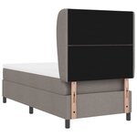 Lit Box Spring vidaXL avec Matelas en Taupe  90x190 cm  Tissu