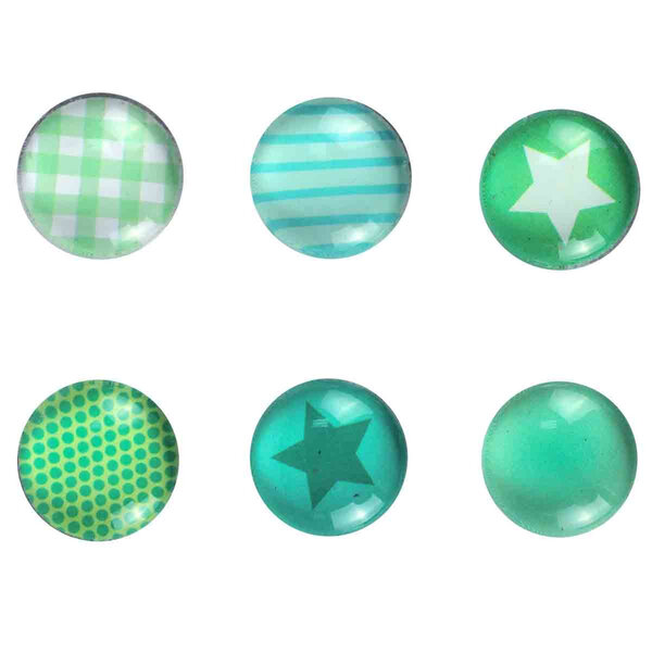 Magnets mini Vert 1 8 cm x6 pièces