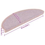 vidaXL Tapis d'escalier autocollants 15 Pièces 65x21x4 cm Rouge