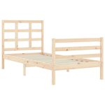 vidaXL Cadre de lit et tête de lit 100x200 cm bois massif