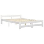 vidaXL Cadre de lit Blanc Bois de pin massif 120x200 cm