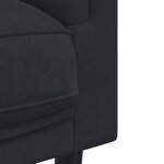 vidaXL Ensemble de canapés 3 Pièces avec coussins noir velours